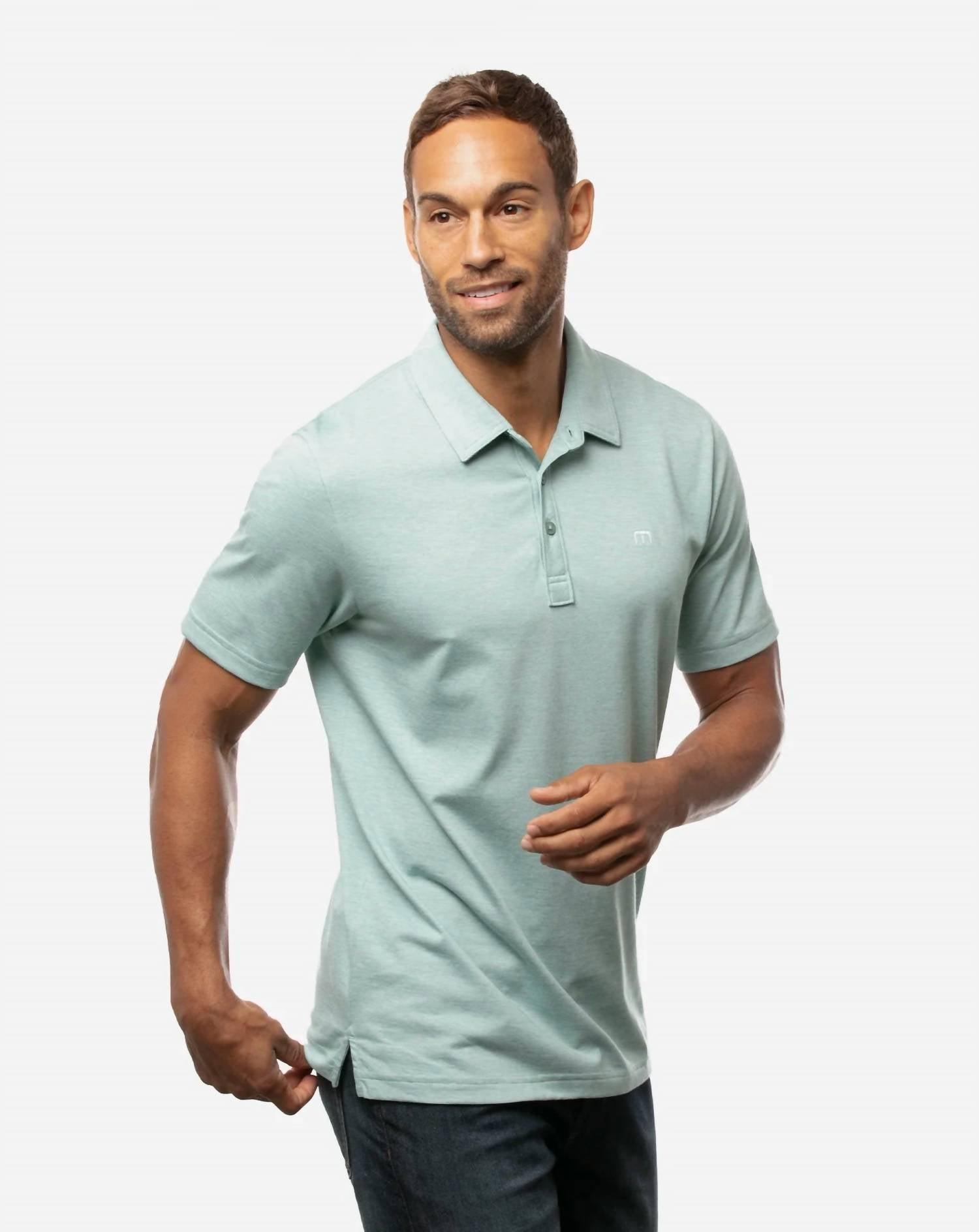 Zinna Polo In Beryl Green by TRAVISMATHEW