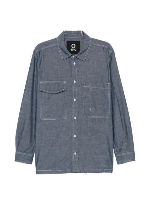 contrast-stitch chest-pocket shirt by TRC