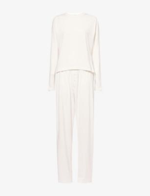Long-Sleeve Pointelle-Knit Cotton-Jersey Pyjamas by TREATS