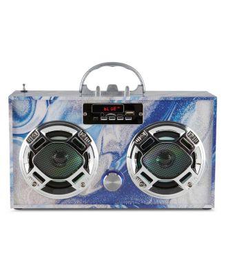 Blue Swirl BoomBox with FM Radio - Age 6+ Years by TREND TECH BRANDS