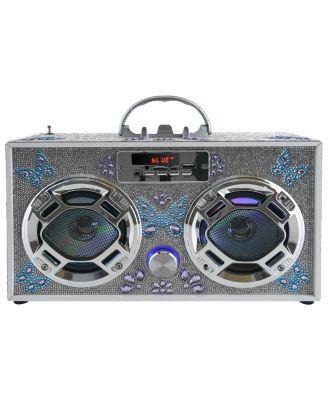 Butterfly Bling BoomBox with FM Radio - Age 6+ Years by TREND TECH BRANDS