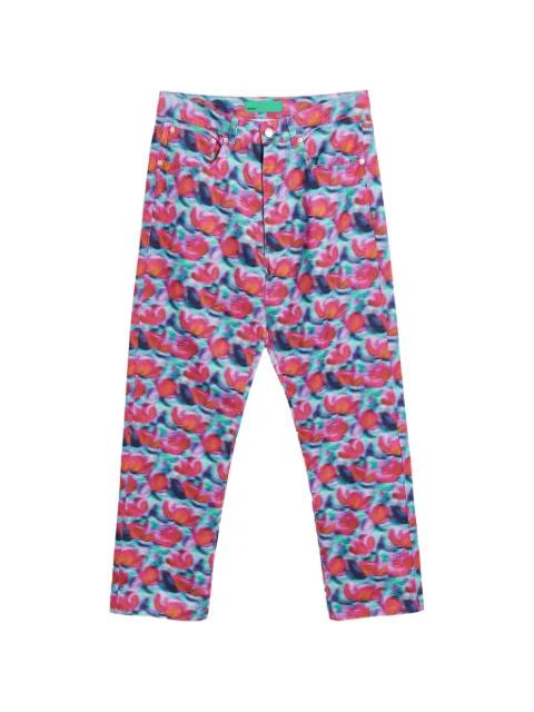 printed 5-pocket jeans by TRES BIEN