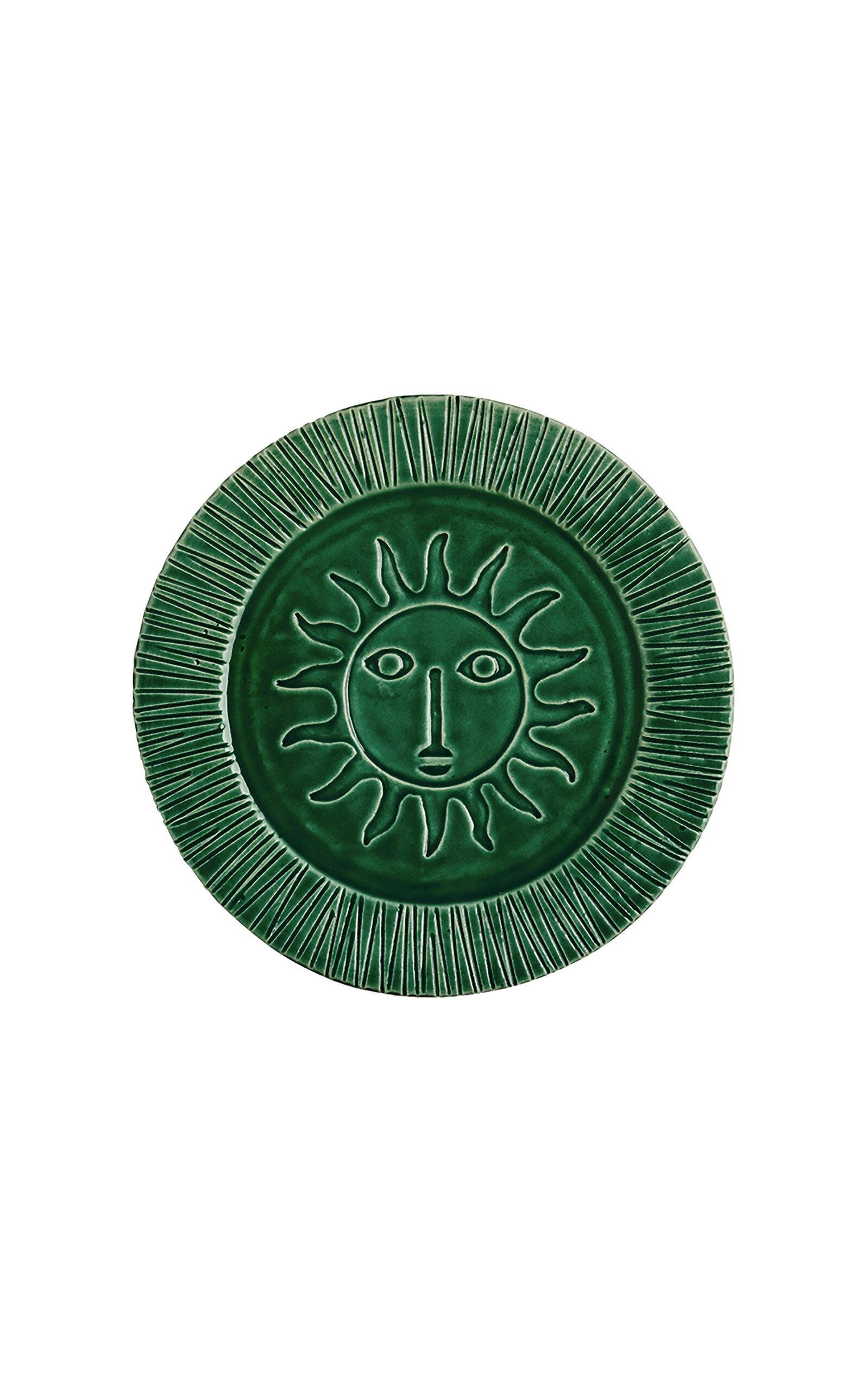 Tressé - Forest Green Sun Dessert Plate - Green - Moda Operandi by TRESSE