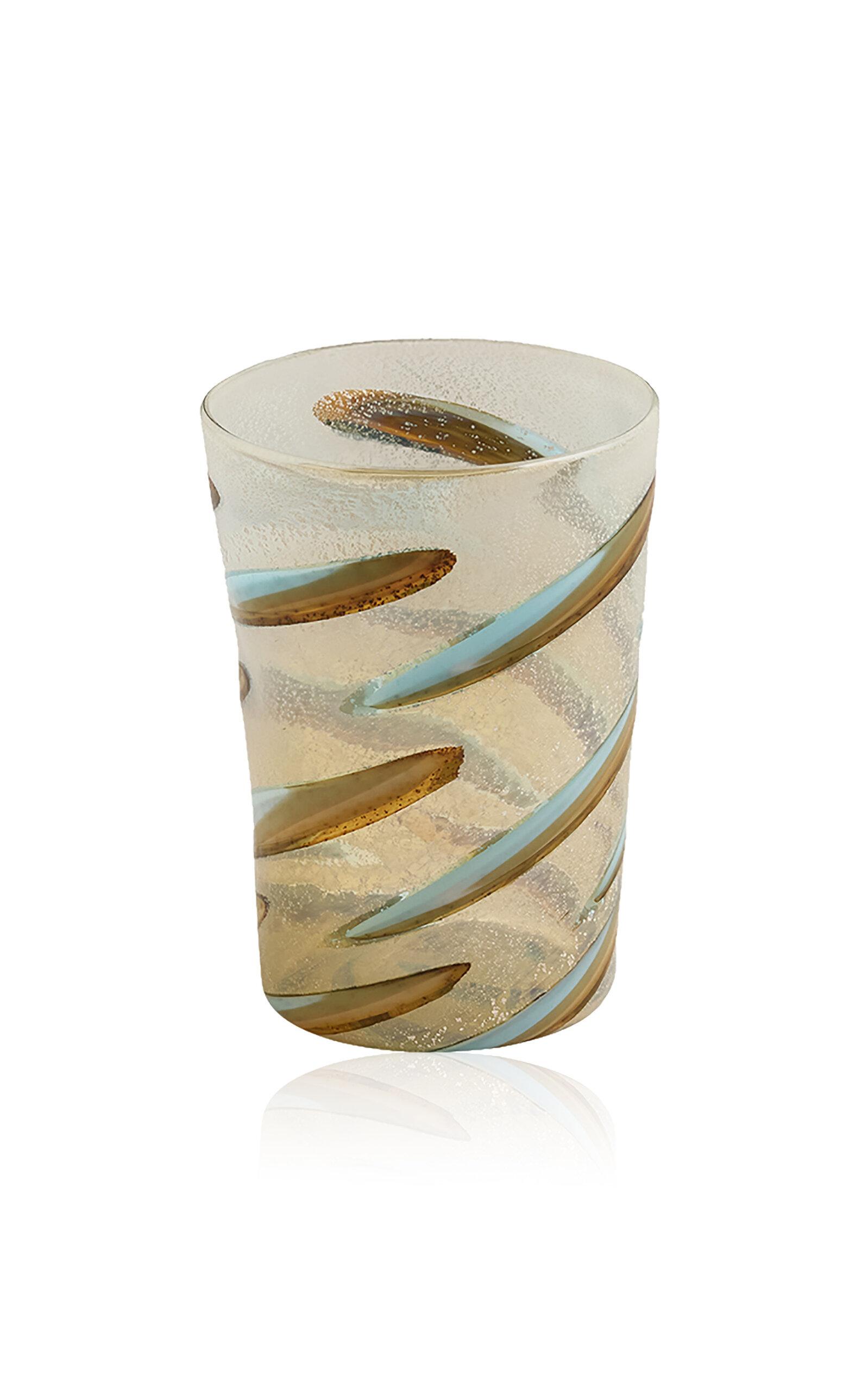 Tressé - Golden Murano Water Glass - Yellow - Moda Operandi by TRESSE