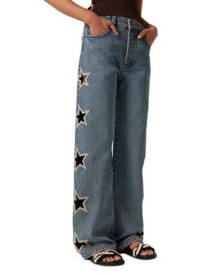 Cutout Stars Jeans in Blue by TRESS&EACUTE;