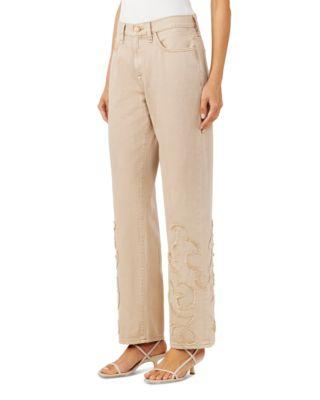 Birkin Mid Rise Straight Jeans in Ranchero Coco Mousse by TRIARCHY