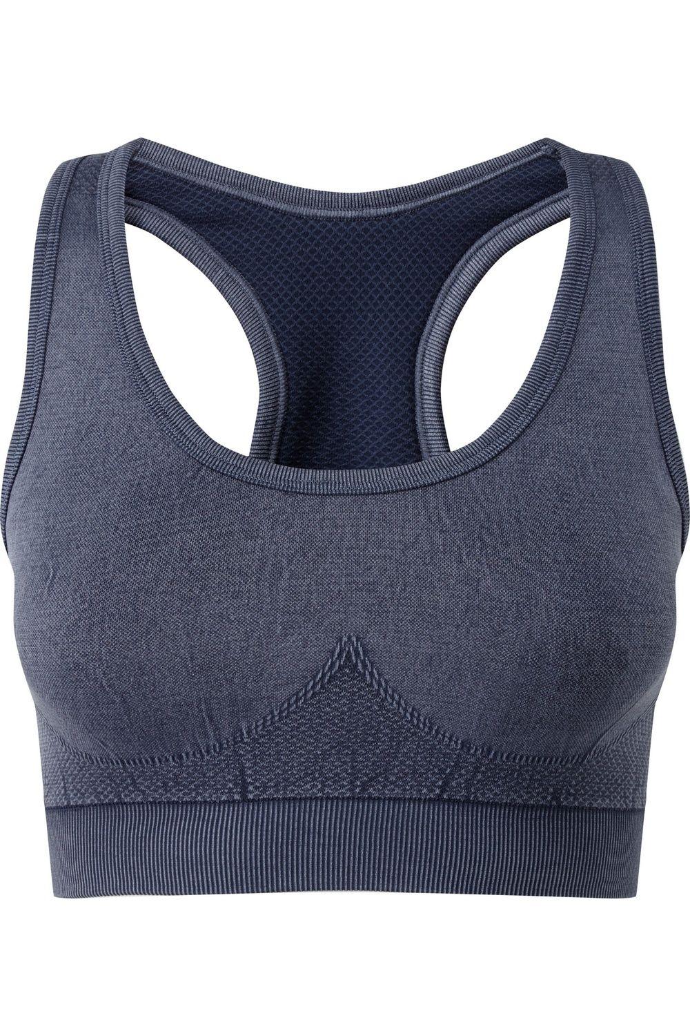 Seamless 3D Fit Multi-Sport Denim Look Sports Bra by TRIDRI