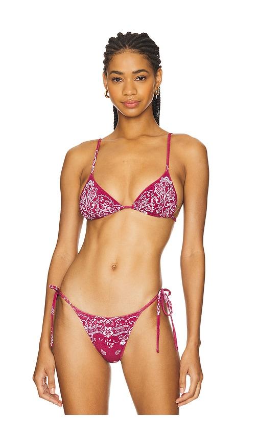 Tropic of C Equator Bikini Top in Red by TROPIC OF C