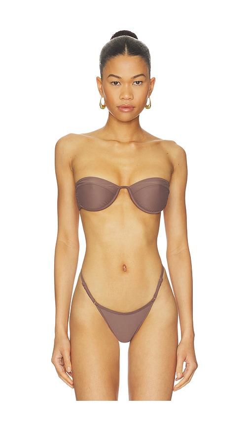Tropic of C Mariel Bikini Top in Brown by TROPIC OF C