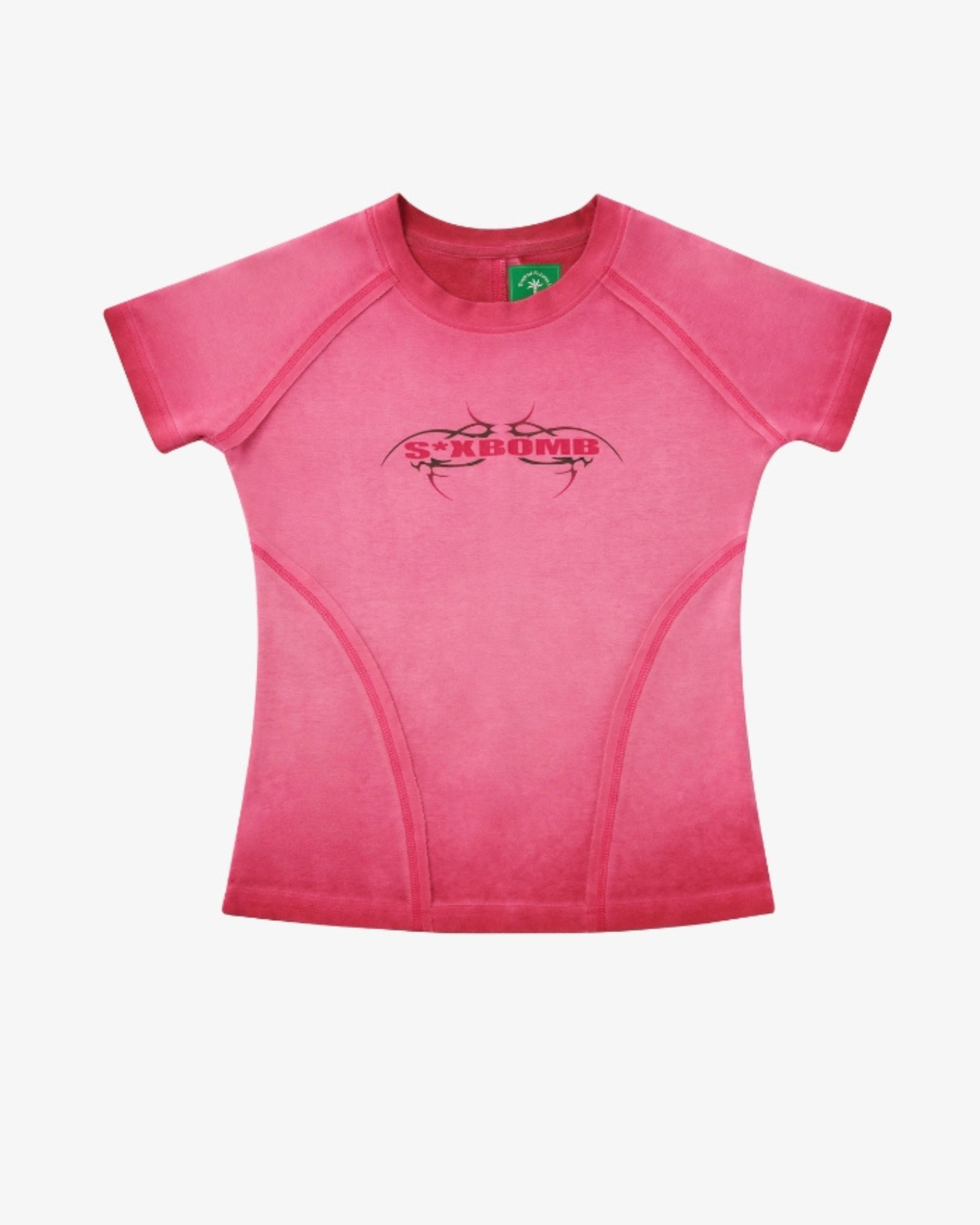 Tropical Futures X Eastern Margins S*Xbomb T-Shirt - (Pink) by TROPICAL FUTURES