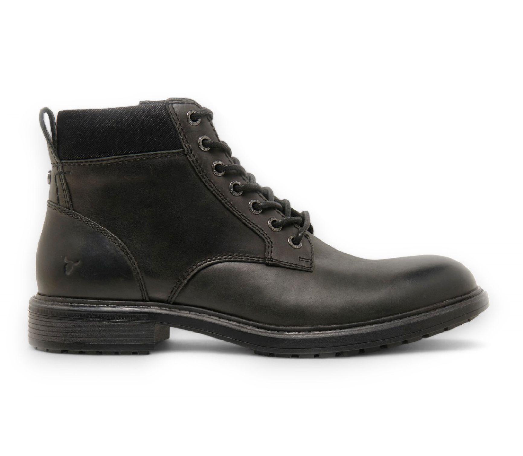 Lace Up Side Zip Leather Chelsea Ankle Boots by TRUCLOTHING