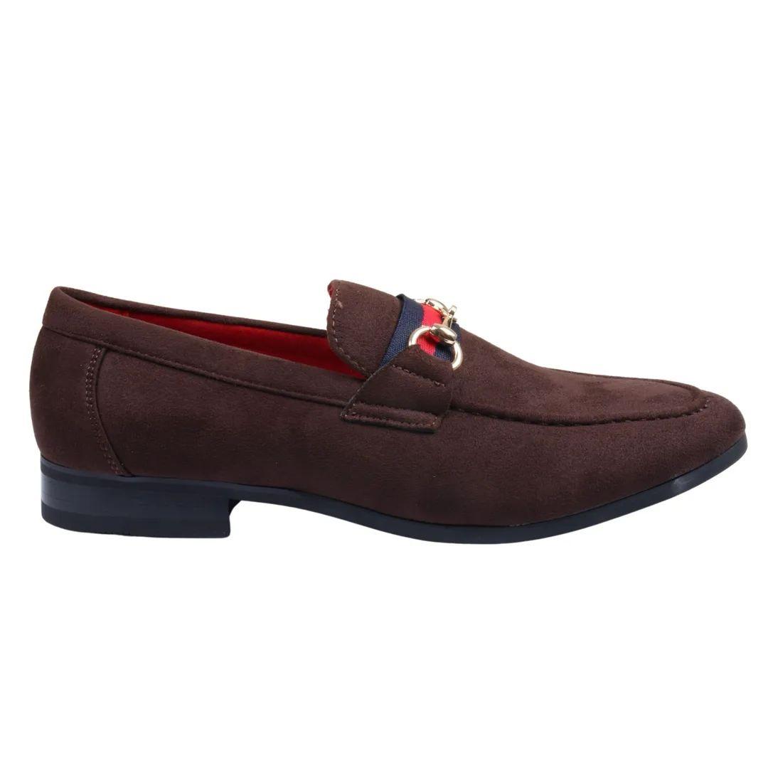Loafers Shoes Suede Leather Lined Slip On Buckle Formal Shoe by TRUCLOTHING