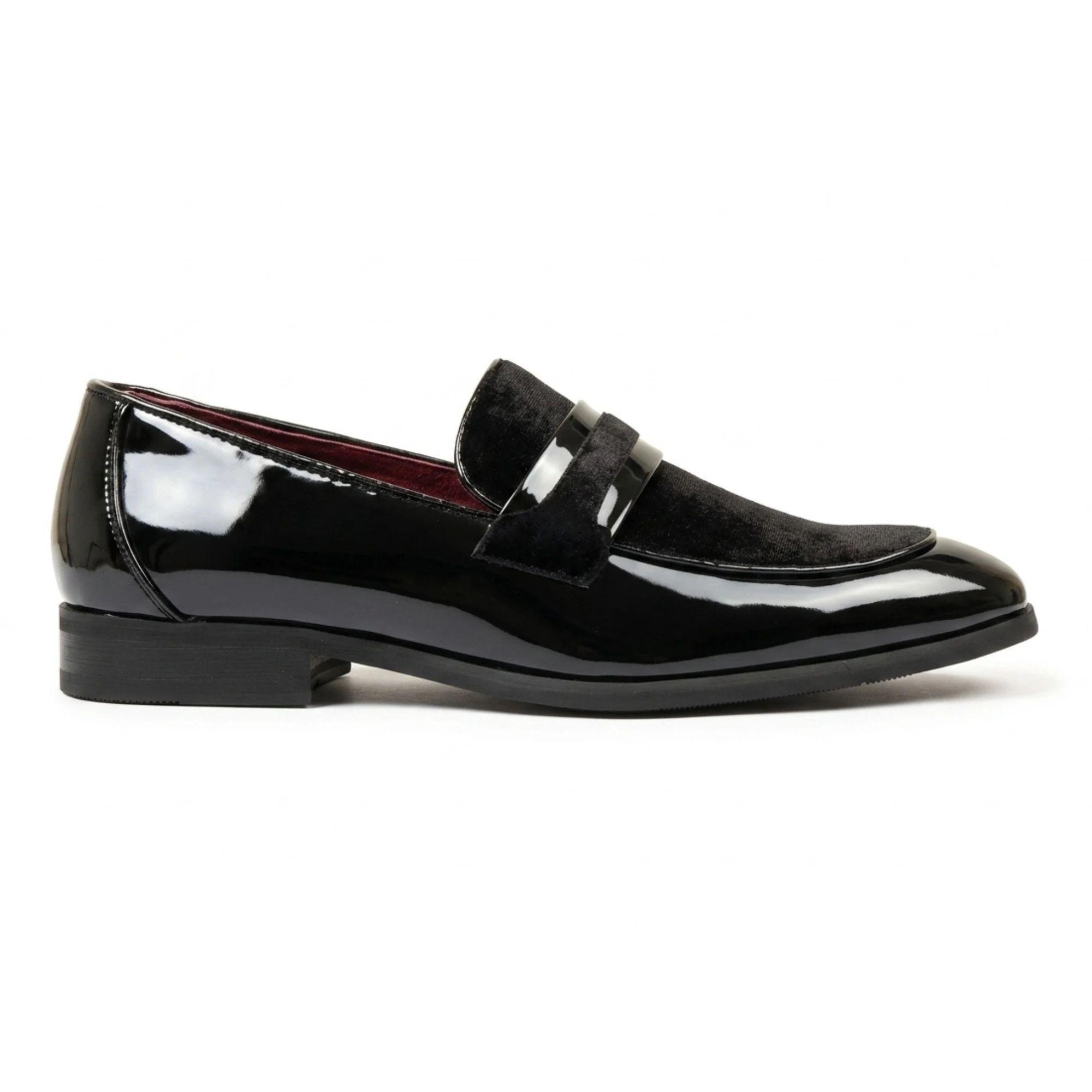 Loafers Slip On Velvet Detailed Patent Formal Shoe by TRUCLOTHING