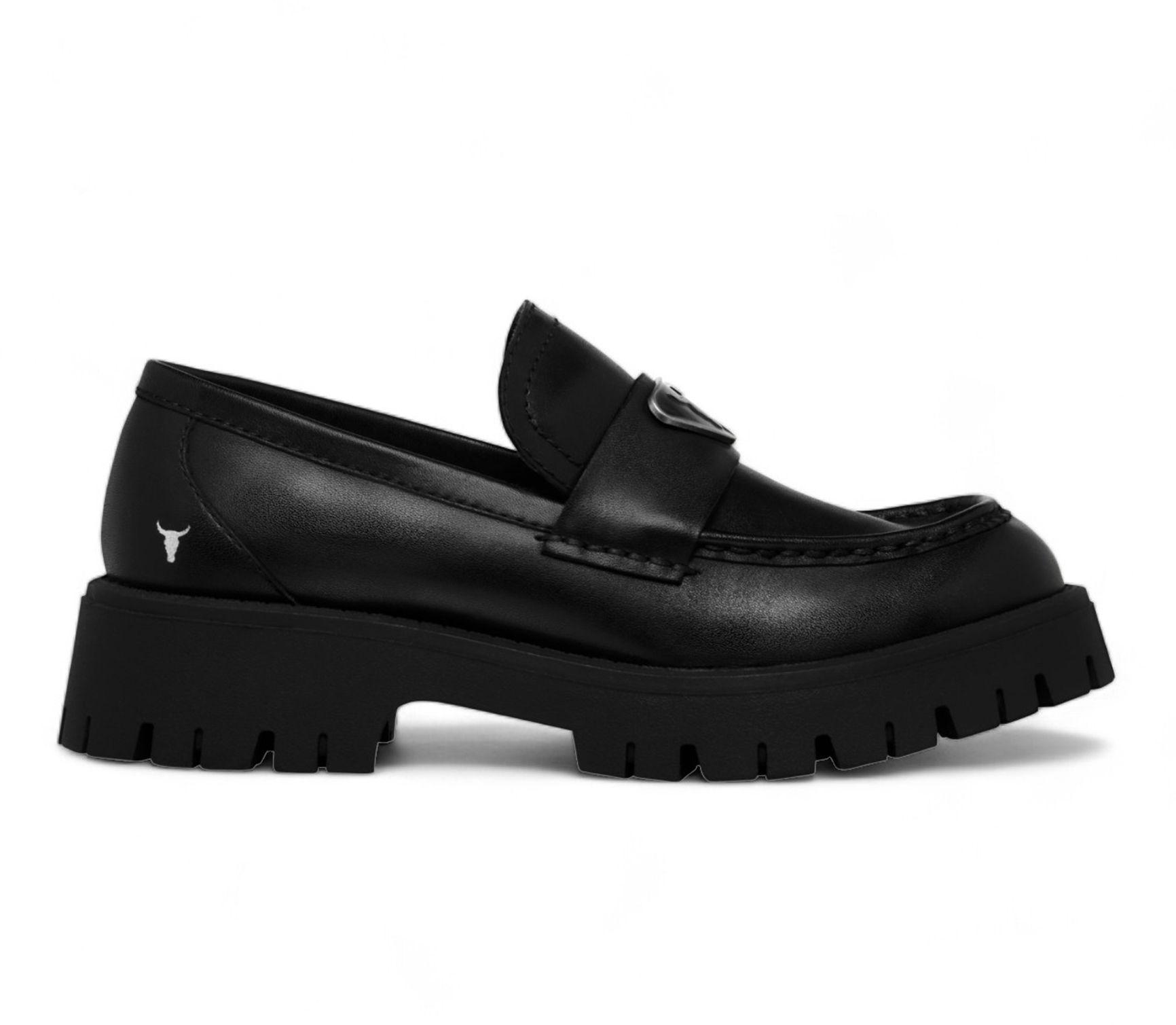 Slip On Chunky Leather Moccasin Loafer Shoes by TRUCLOTHING