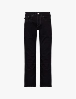 Ricky Flap Big brand-patch straight-leg regular fit stretch-denim jeans by TRUE RELIGION