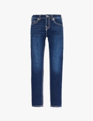 Rocco exposed-stitching straight-leg regular-fit stretch-denim jeans by TRUE RELIGION