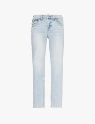Rocco faded-wash straight-leg slim-fit stretch-denim jeans by TRUE RELIGION