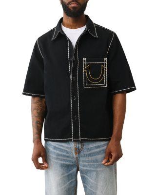 Super T Oversized Fit Denim Shirt by TRUE RELIGION