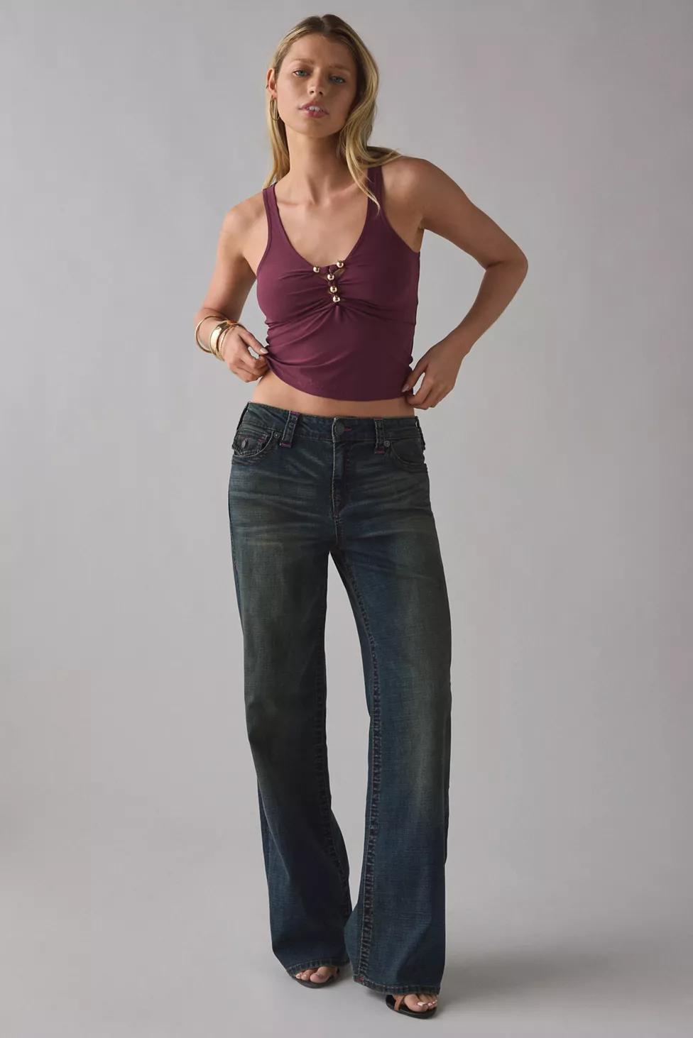 True Religion Bobbi Downtown Pulse Big T Flap Baggy Jeans by TRUE RELIGION