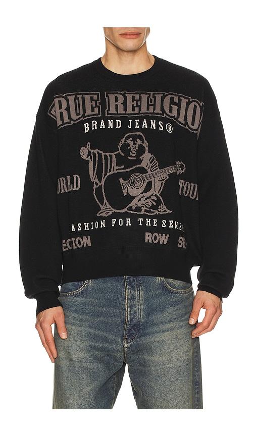 True Religion Cinched SRS Sweater in Black by TRUE RELIGION