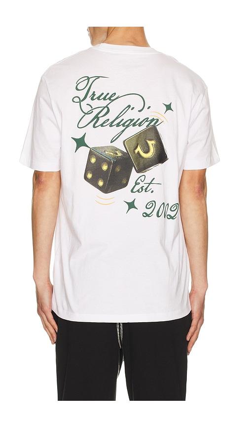 True Religion Dice Tee in White by TRUE RELIGION