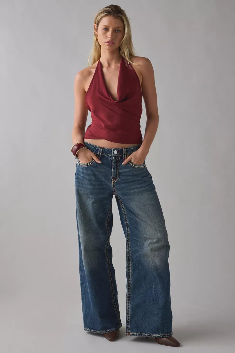 True Religion Jessie Petal Bloom Super T Flap Mid-Rise Baggy Jean by TRUE RELIGION