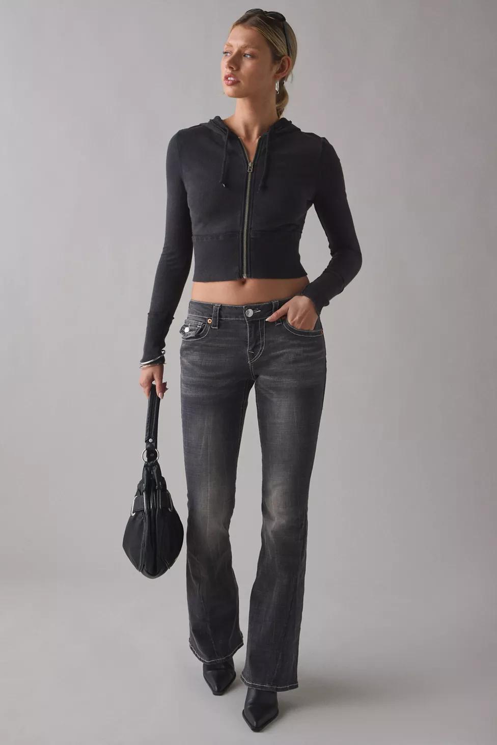 True Religion Joey Tranquil Dream Low-Rise Flap Flare Jean by TRUE RELIGION