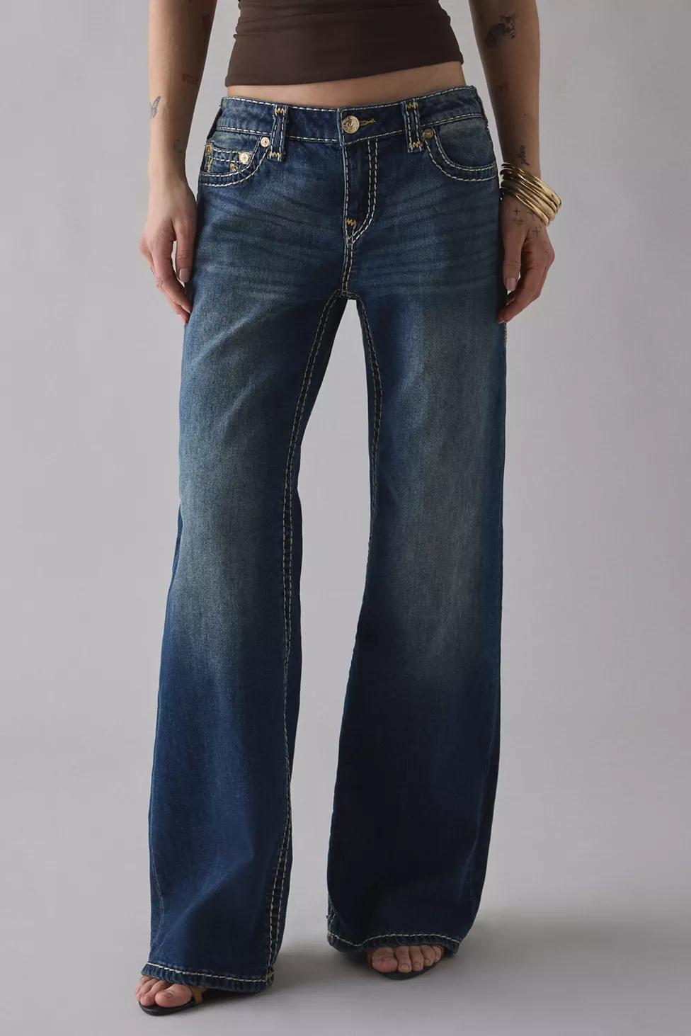 True Religion Lurex Bobbi Super T Low-Rise Baggy Jeans by TRUE RELIGION