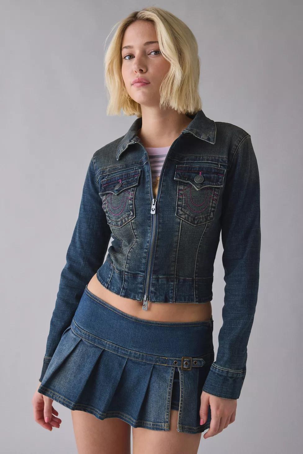 True Religion Slim Zip-Up Denim Jacket by TRUE RELIGION