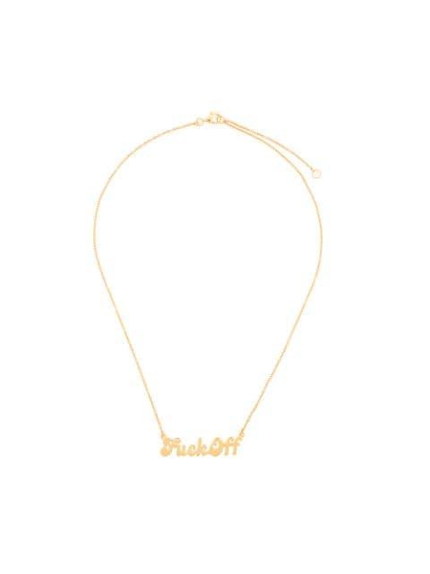 F quote chain necklace by TRUE ROCKS