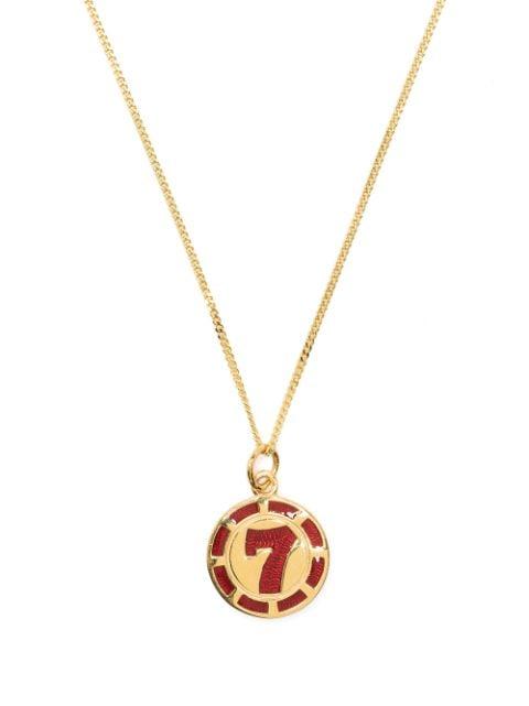 Vegas 7 poker chip pendant necklace by TRUE ROCKS