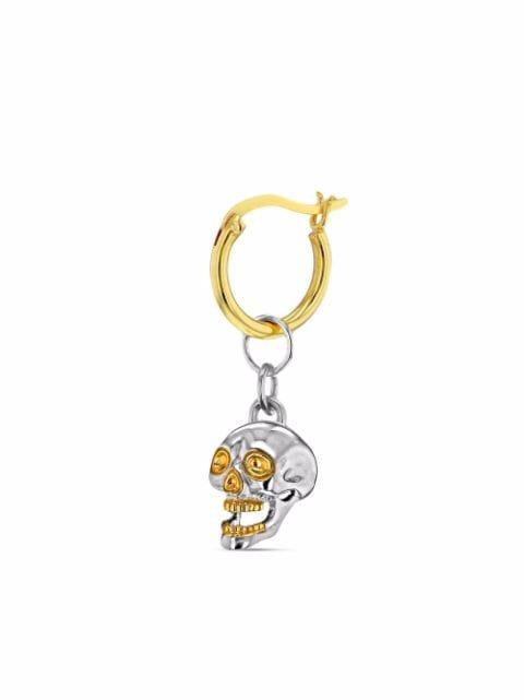 skull-pendant hoop earring by TRUE ROCKS