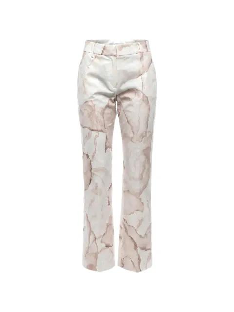 marble-pattern trousers by TRUE ROYAL
