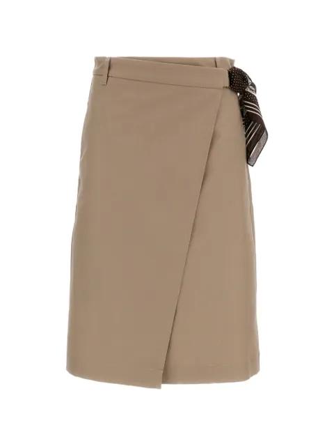 tie-detail midi skirt by TRUE ROYAL