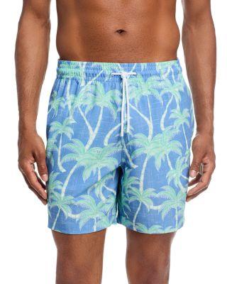 Sano Chambray Palm Trees 6.5" Swim Trunks by TRUNKS SURF&SWIM CO.