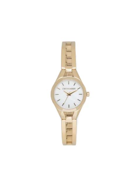 Gold Tone 30mm Watch by TRUSSARDI