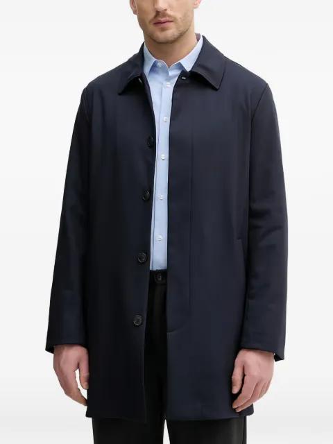Two-tone wool-blend car coat by TRUSSARDI
