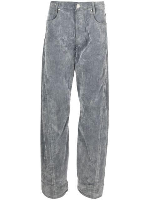 bleached-effect straight-leg jeans by TRUSSARDI