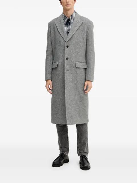 herringbone pattern coat by TRUSSARDI