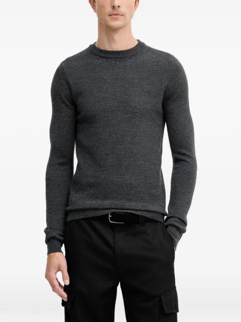 textured crewneck jumper by TRUSSARDI