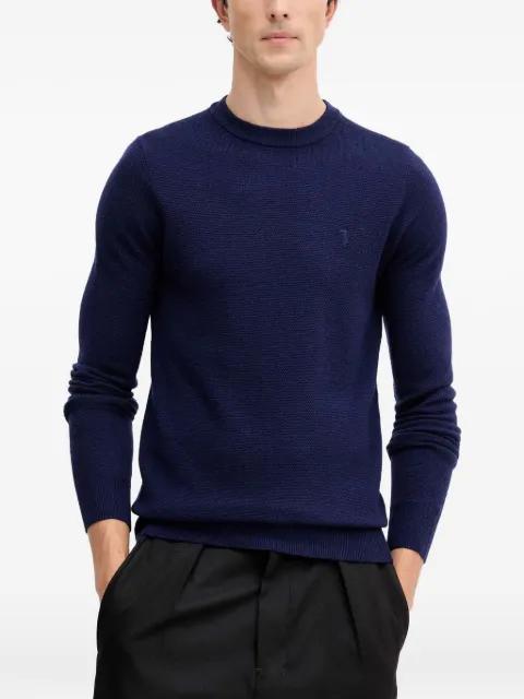 textured logo sweater by TRUSSARDI