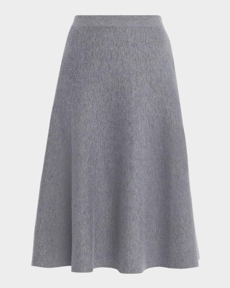 A-Line Knit Midi Skirt by TSE CASHMERE