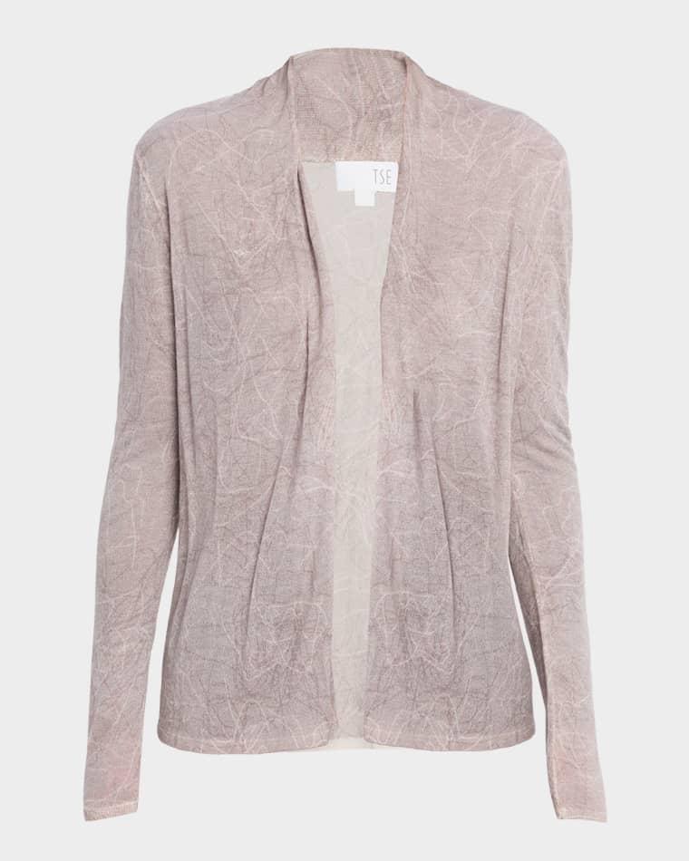 Cashmere Abstract-Print Open Cardigan by TSE CASHMERE