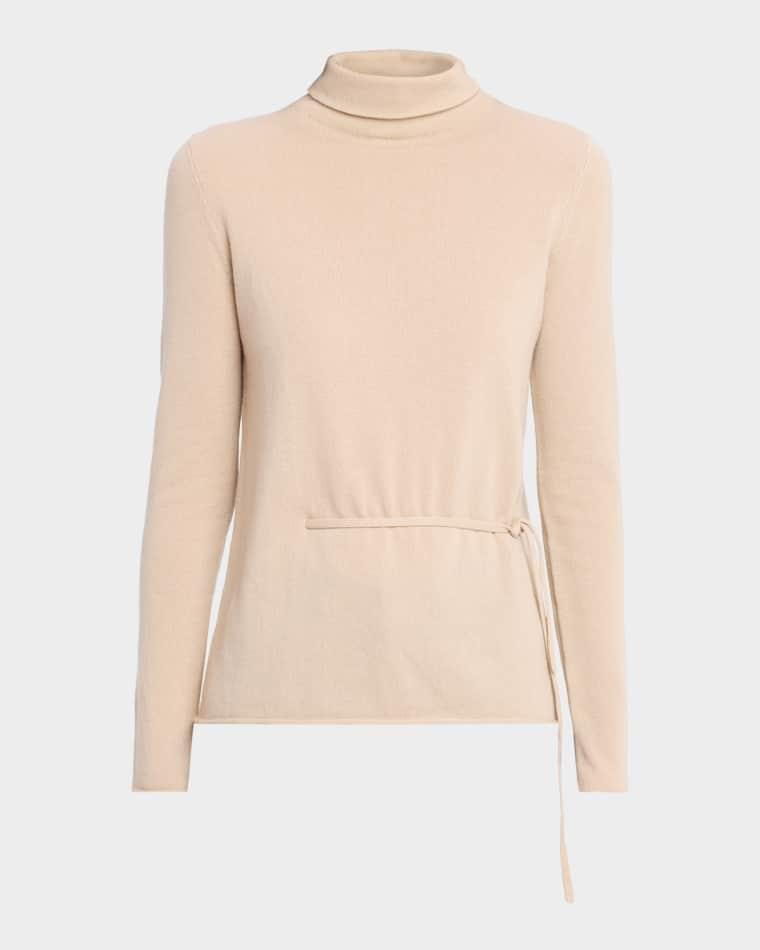 Cashmere Side-Tie Turtleneck by TSE CASHMERE