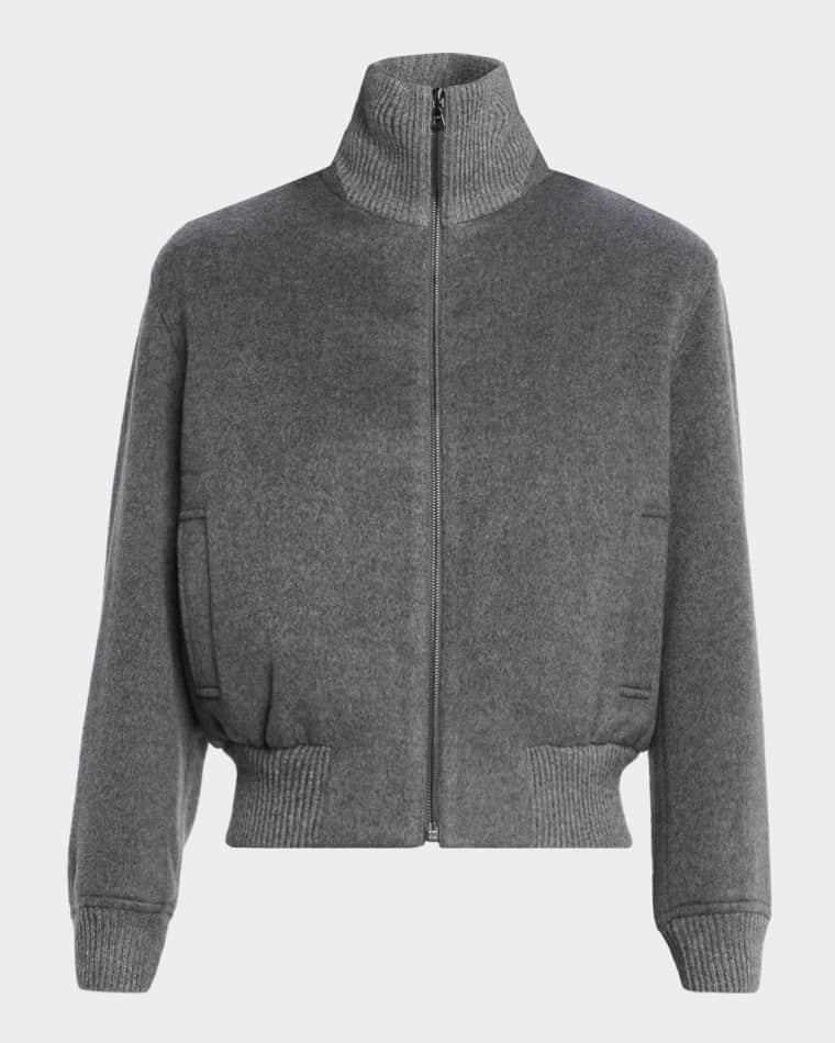 Double-Faced Cashmere Bomber Jacket by TSE CASHMERE