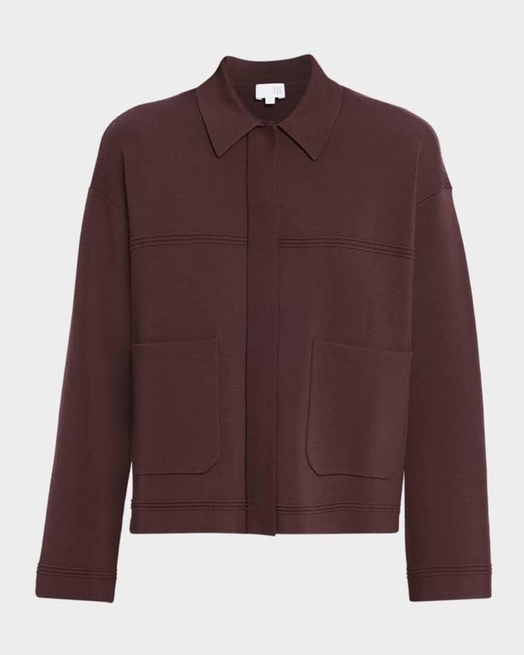 Fine Knit Wool-Blend Short Jacket by TSE CASHMERE