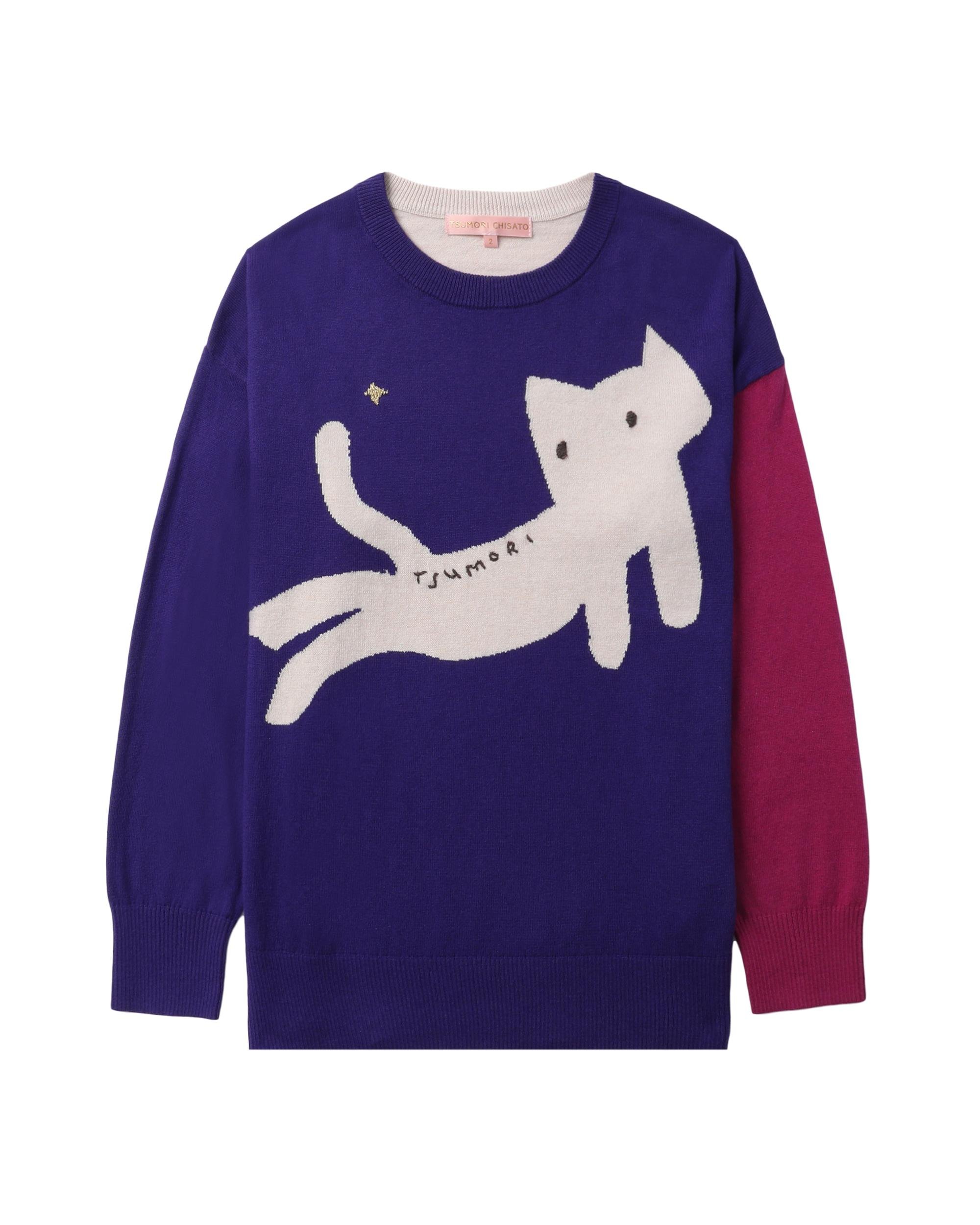 Colour blocked cotton wool jumper by TSUMORI CHISATO