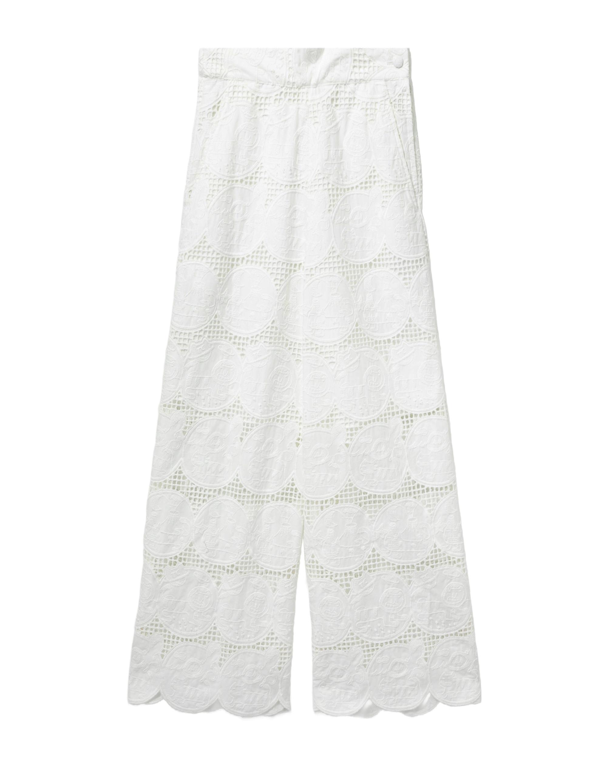 Crochet wide leg pants by TSUMORI CHISATO