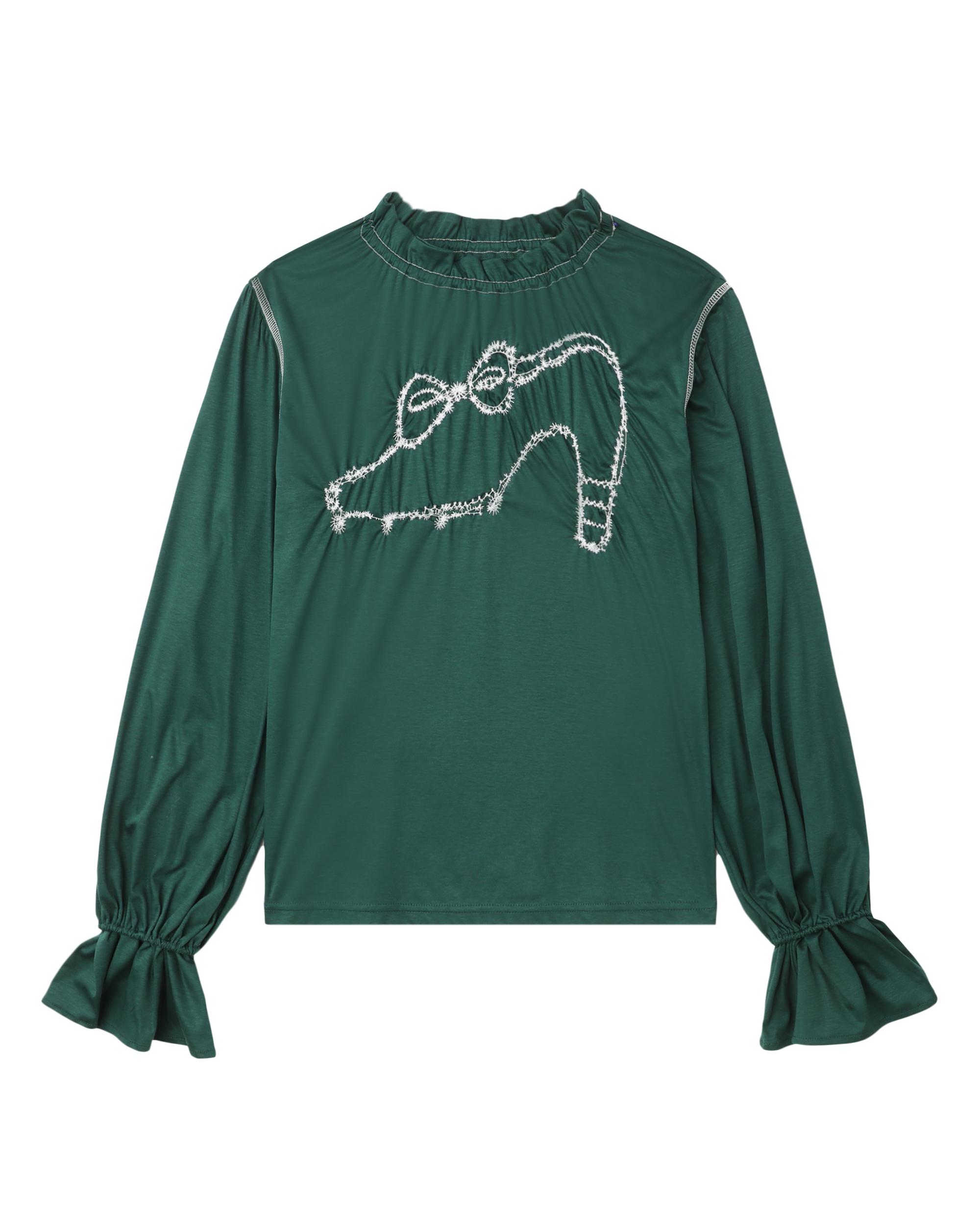 Embroidered long sleeve top by TSUMORI CHISATO