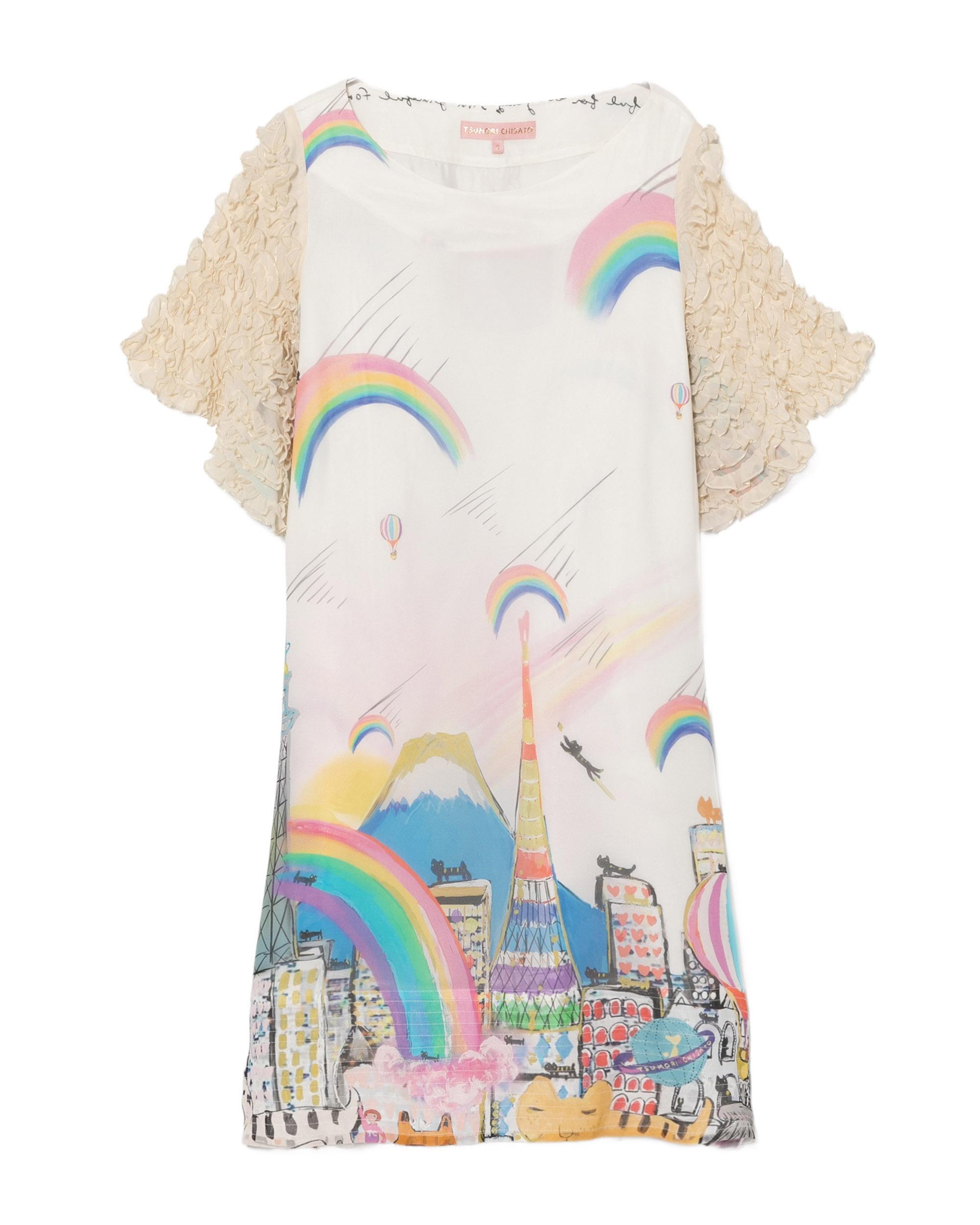 Ruffled short sleeves dress by TSUMORI CHISATO